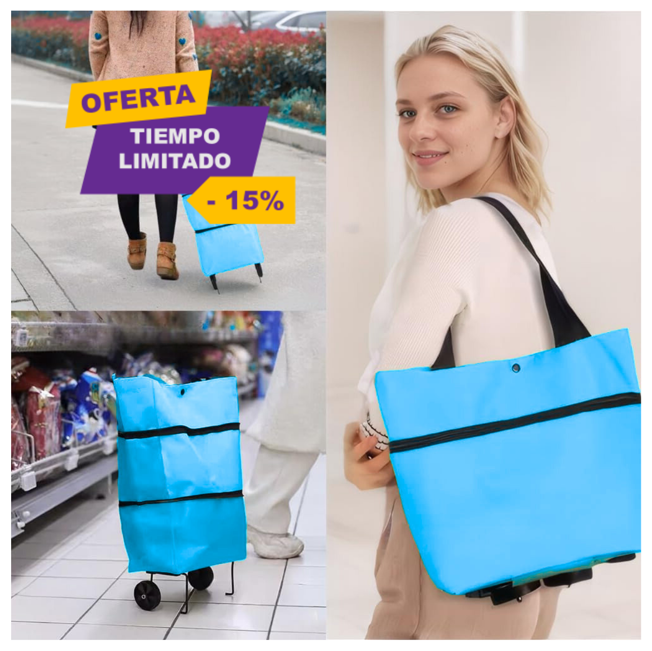 BOLSO MáGICO 2 EN 1: AZUL